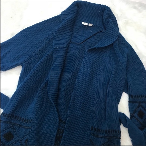 [Roxy] Oversized Cardigan Sweater w/ Tie - Picture 4 of 6